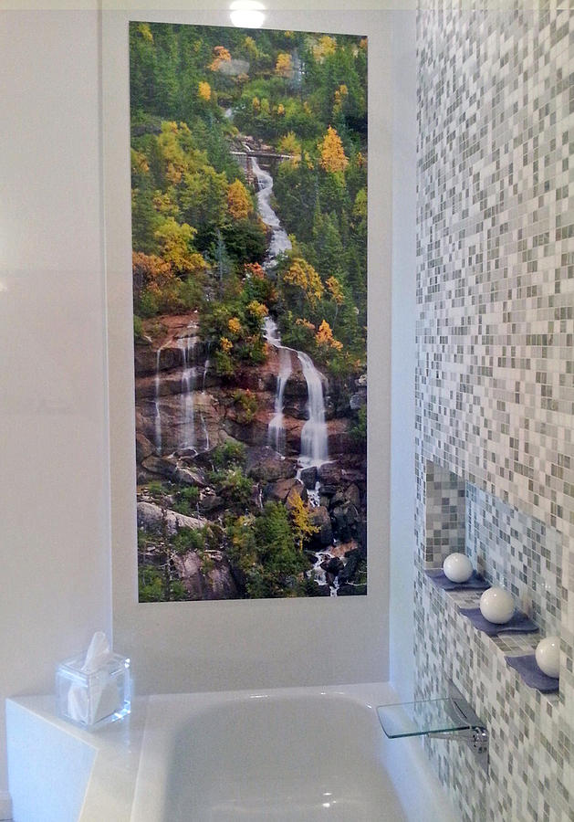 Installed Print Skagway Waterfall Photograph by Michael Peychich
