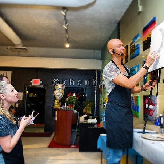 Instructing At Wine And Canvas S 2 Photograph by Edward Pollick