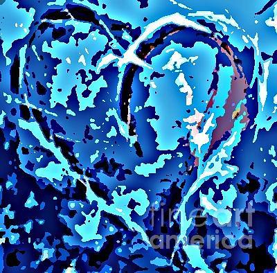 Abstract Painting - Intense Heart 3 by DM Kent