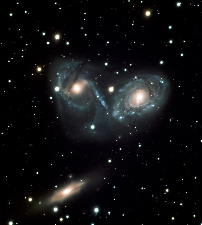 Space Photograph - Interacting Galaxies by European Southern Observatory/science Photo Library