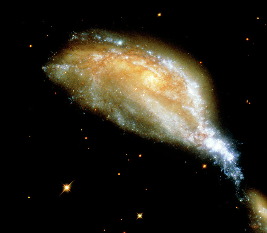 Space Photograph - Interacting Galaxies Ngc 6745 by Nasa/esa/stsci/hubble Heritage Team/ Science Photo Library