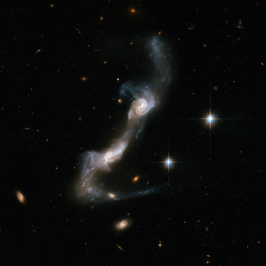 Interacting Spiral Galaxy Ugc 8335 Photograph by Nasa/esa/stsci/aura/a. Evans (university Of Virginia, Charlottesville; Nrao; Stony Brook University)/science Photo Library