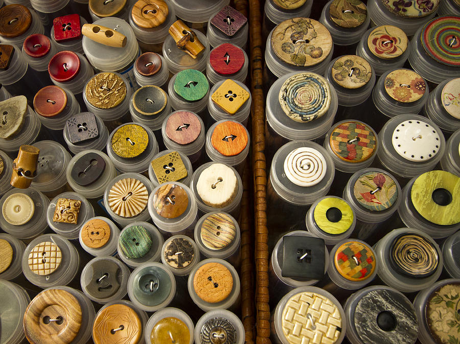 Pattern Photograph - Interesting Buttons by Jean Noren