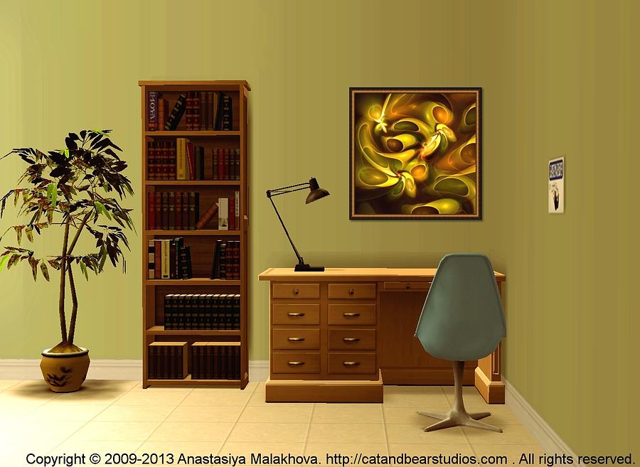 Interior Design Idea - Avocado Fantasy Digital Art by Anastasiya Malakhova