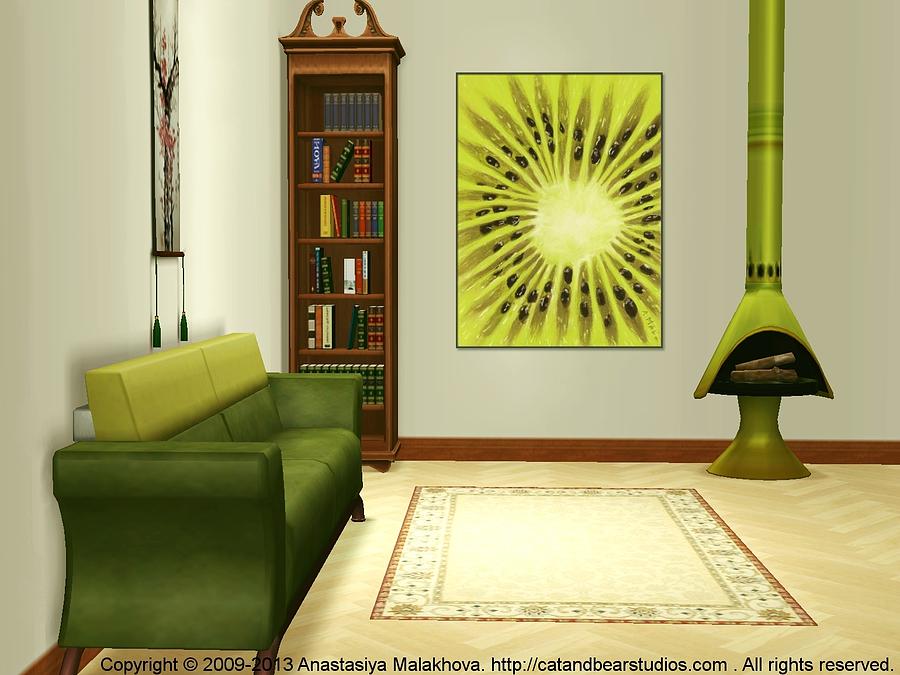 Interior Design Idea - Kiwi Digital Art by Anastasiya Malakhova