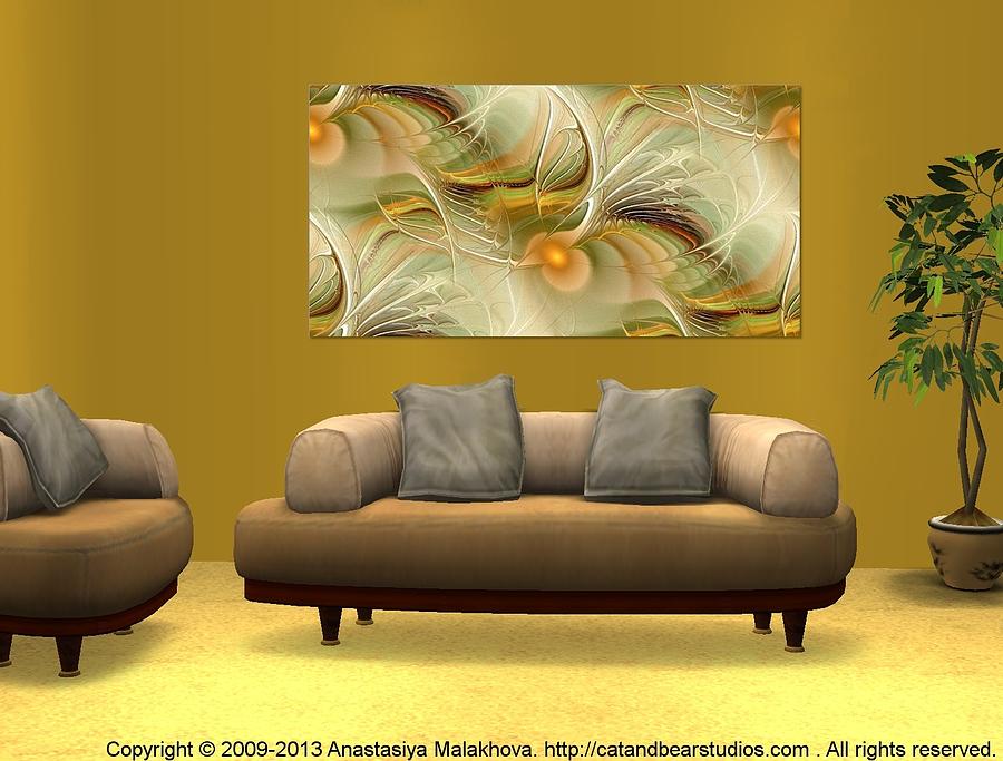 Interior Design Idea - Soft Wings Digital Art by Anastasiya Malakhova