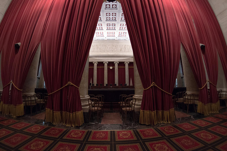 Interior Od Decision Hall In Supreme Court Building In Washington By Andrea Izzotti