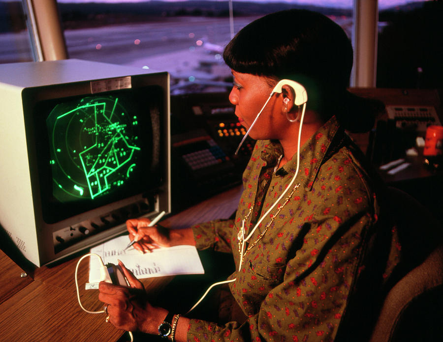 Transportation Photograph - Interior Of Air Traffic Control Tower by Ed Young/science Photo Library