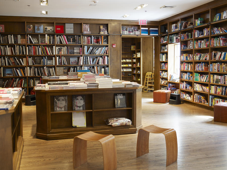 Interior of bookstore Photograph by Yellow Dog Productions