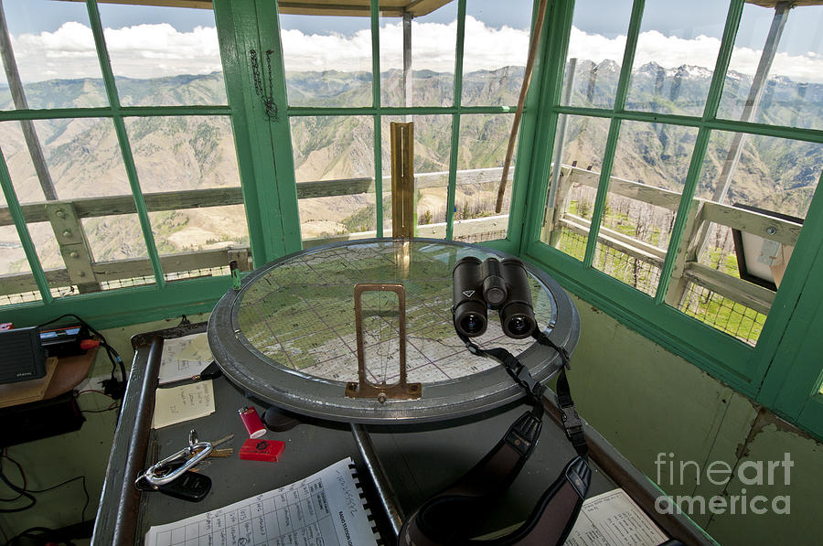 interior of fire lookout tower william h mullins