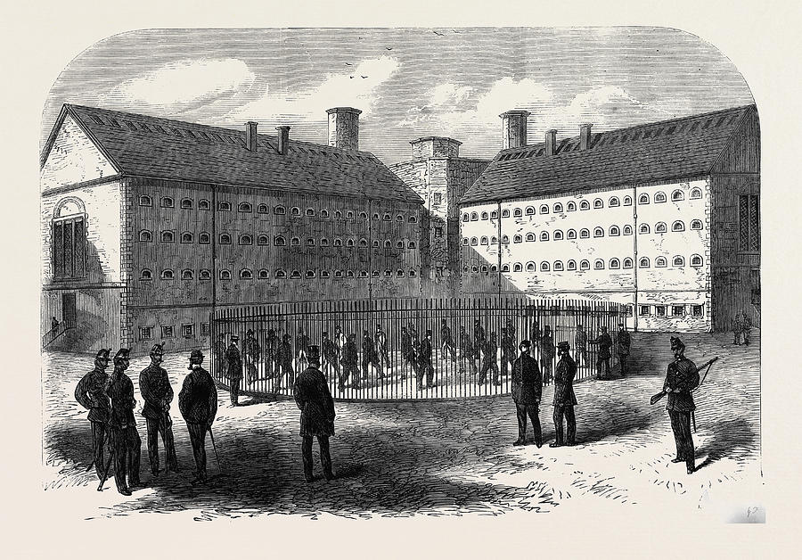 Interior Of Mountjoy Prison Dublin Where The Fenians Drawing By Irish ...