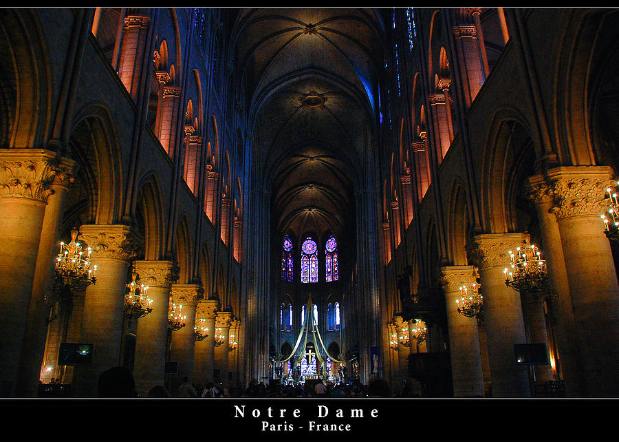 Paris Photograph - Interior of Notre Dame de Paris by Dany Lison