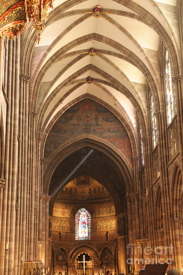 Interior of Strasbourg Cathedral Photograph by Oscar Gutierrez