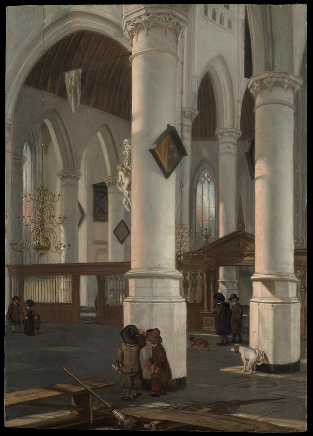 Emanuel De Witte Painting - Interior Of The Oude Kerk, Delft by Emanuel de Witte