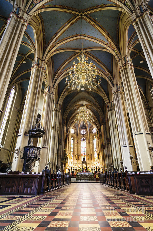 Architecture Photograph - Interior of Zagreb Cathedral Croatia by Oscar Gutierrez