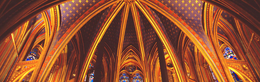 Paris Photograph - Interior, Sainte Chapelle, Paris, France by Panoramic Images