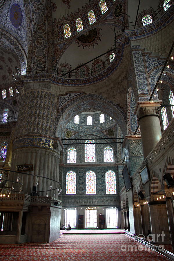 Interior Sultan Ahmed Mosque Istanbul Photograph by Christiane Schulze Art And Photography