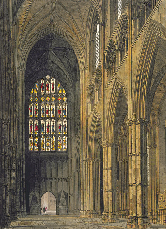 Architecture Drawing - Interior View Of Westminster Abbey by Frederick Mackenzie
