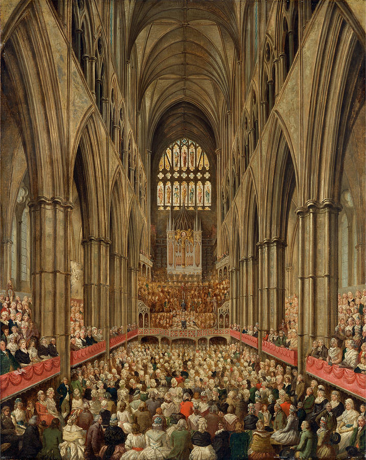 Music Painting - Interior View Of Westminster Abbey On The Commemoration by Litz Collection