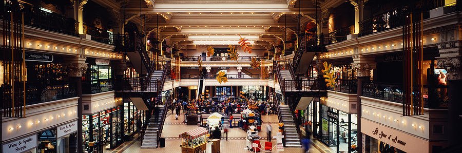 Philadelphia Photograph - Interiors Of A Shopping Mall, Bourse by Panoramic Images