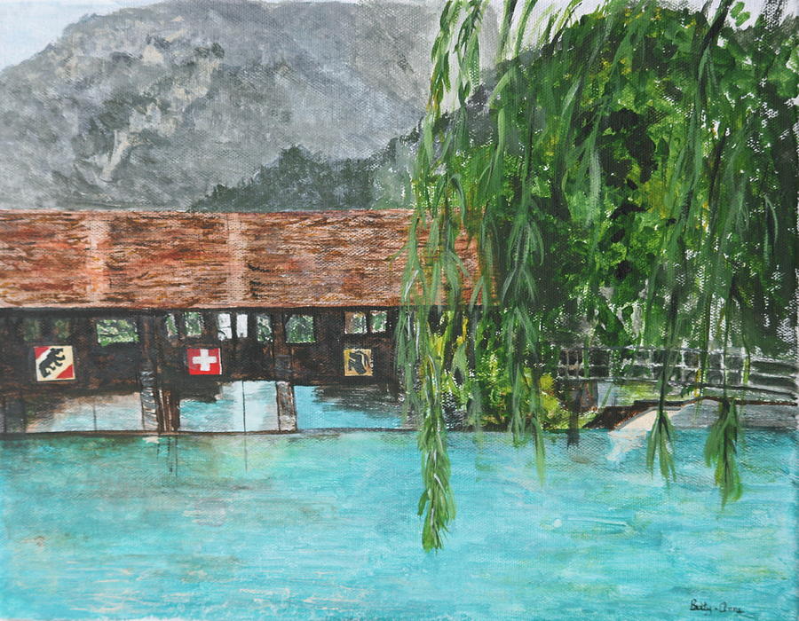 Interlaken  Switzerland Painting by Betty-Anne McDonald