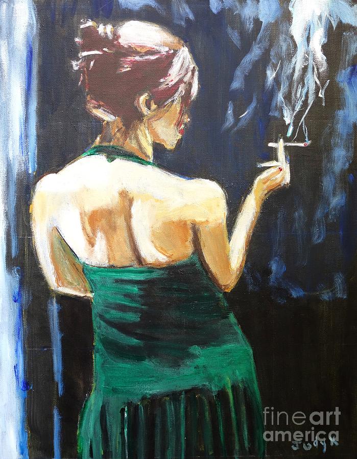 Portrait Painting - Intermission by Judy Kay