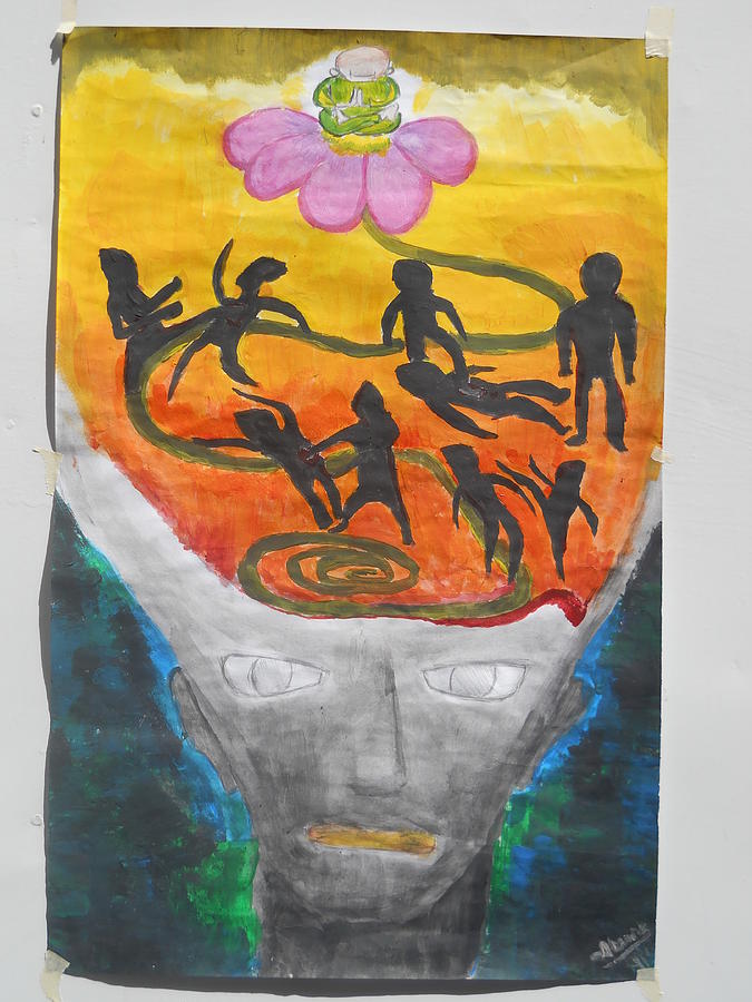 Mind Work Painting - Internal Peace by Aleena Khan