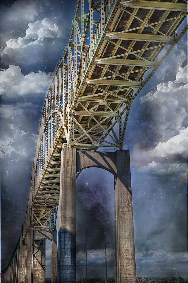 International Bridge in the Clouds Photograph by Evie Carrier