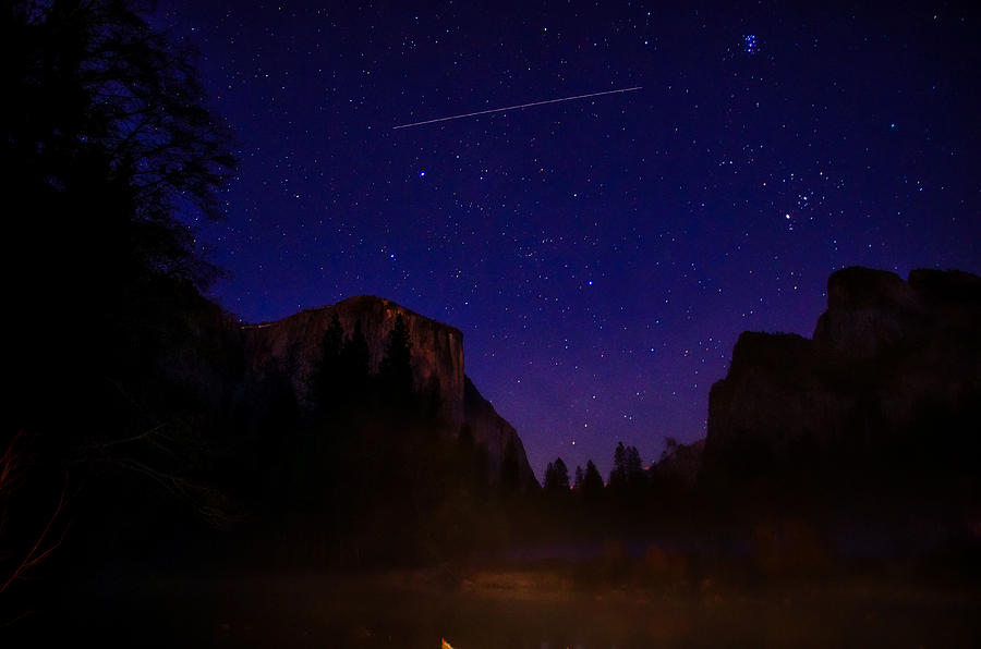 Yosemite National Park Photograph - International Space Station over Yosemite National Park by Scott McGuire