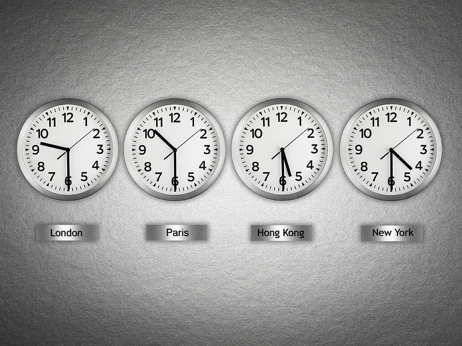 International wall clocks Photograph by Adam Gault