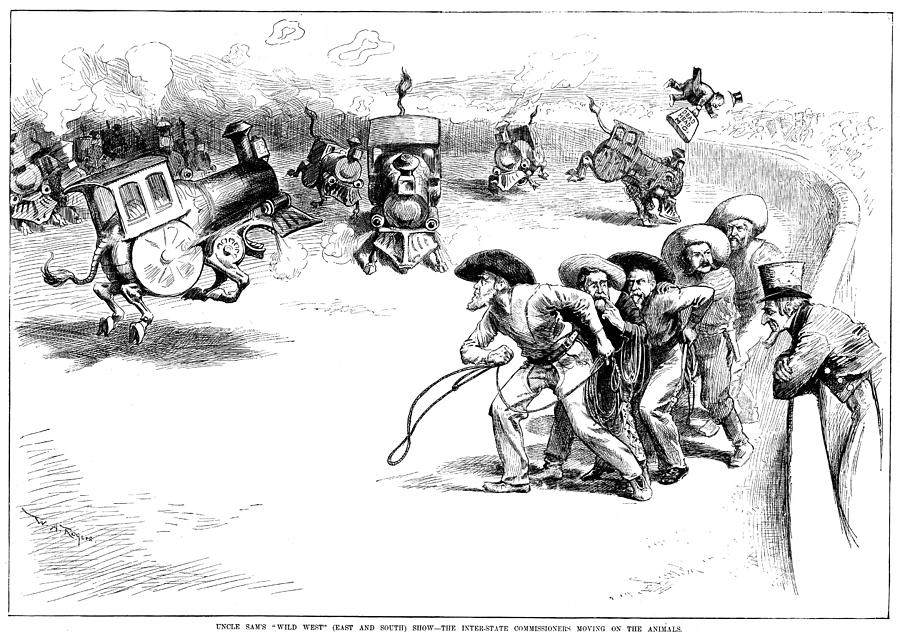 Interstate Commerce Act Cartoon Drawing by W A Rogers