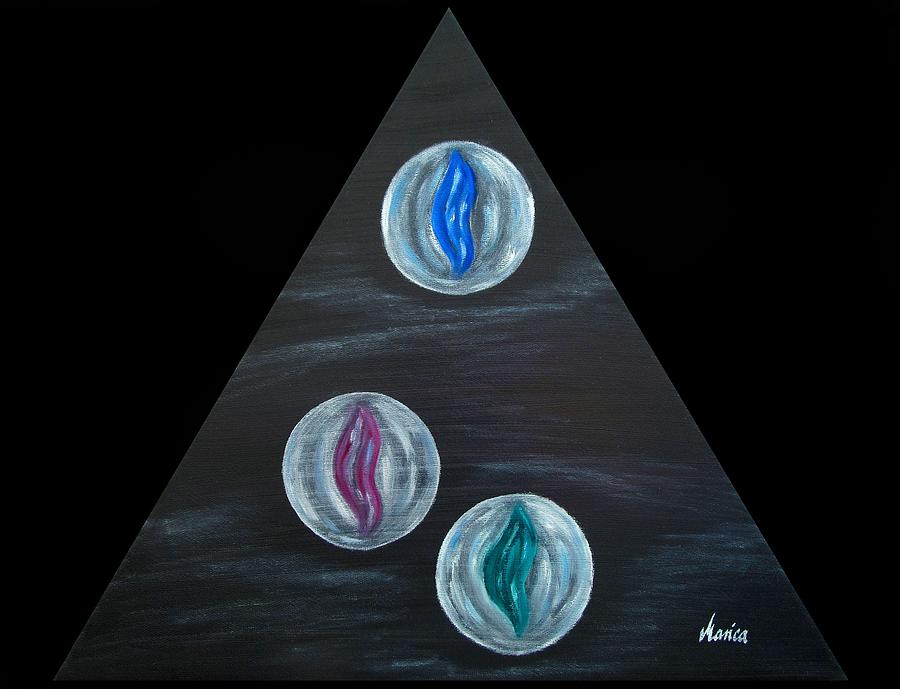 Glass Marbles #1 Painting by Marianna Mills