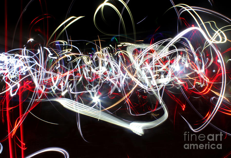 Into Chaos One Last Time...light painting Photograph by Adam Long