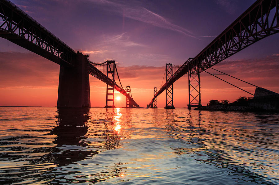 Into Sunrise - Bay Bridge Photograph by Jennifer Casey