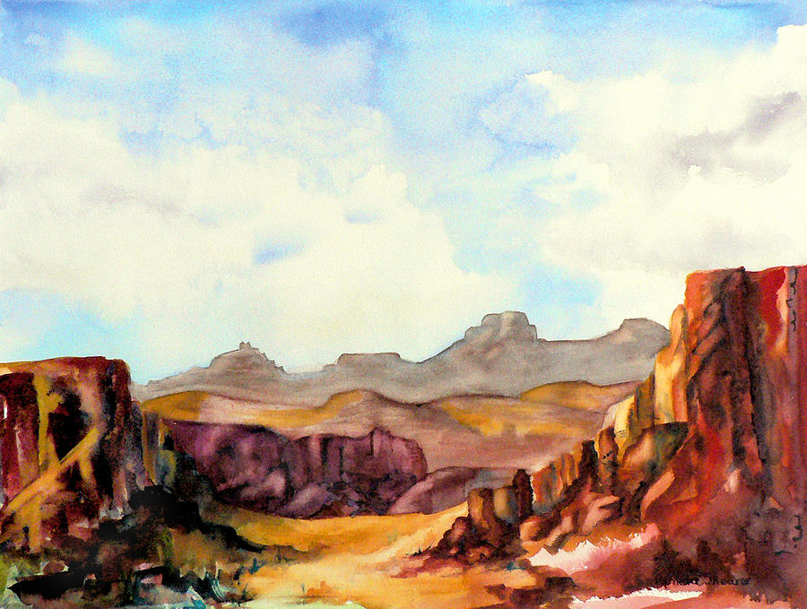 Into the Canyon Painting by Pamela Shearer