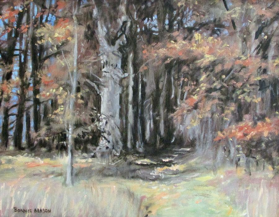 Into the Forest Painting by Bonnie Mason