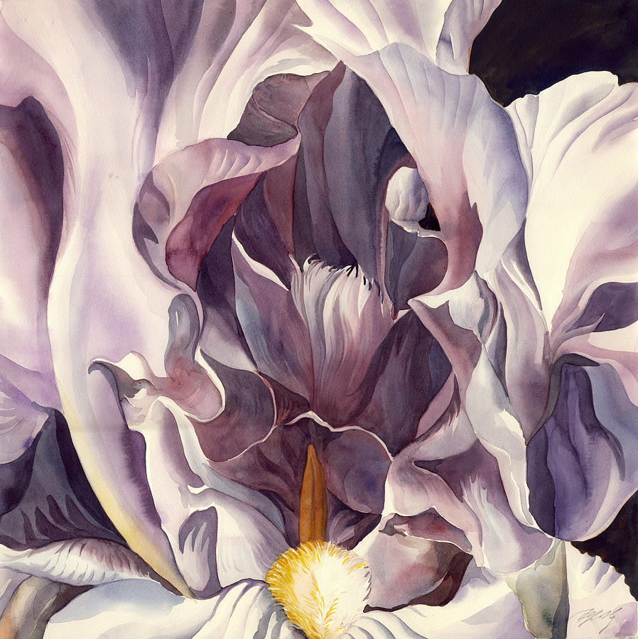 Into the iris Painting by Alfred Ng