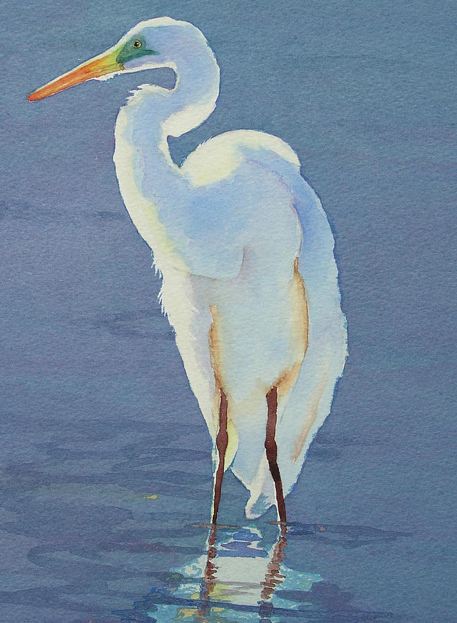 Heron Painting - Into the Light by Judy Mercer