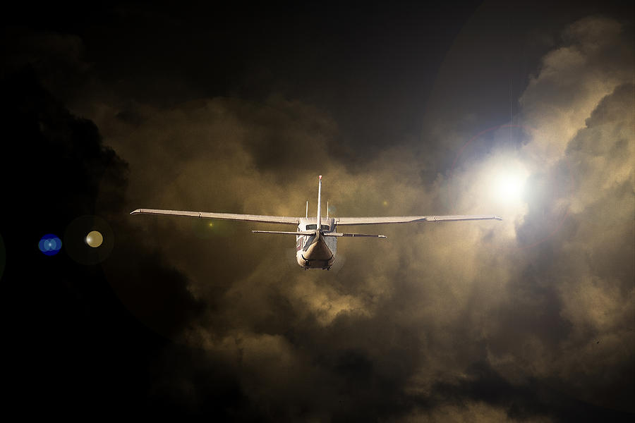 Airplane Photograph - Into the Light by Paul Job