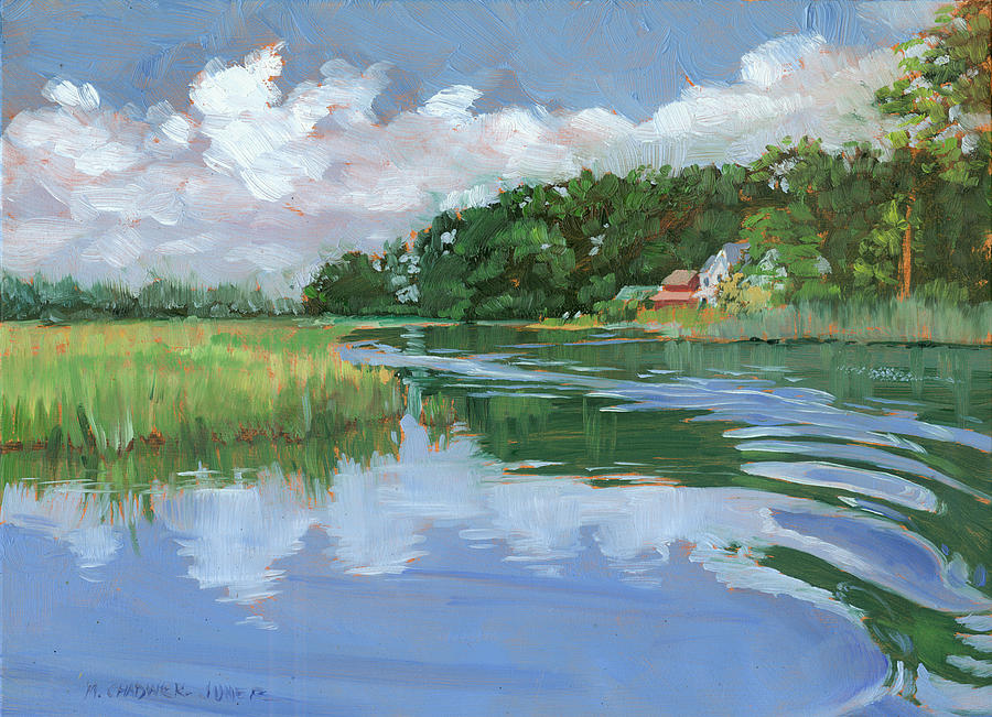 Into the Marsh Painting by Marguerite Chadwick-Juner