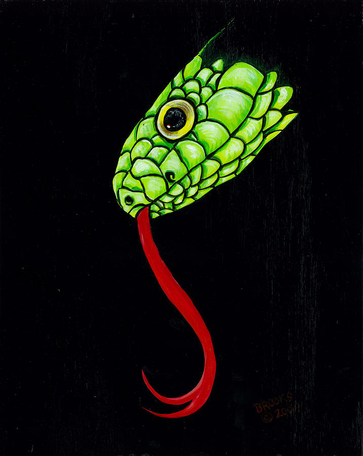 Snake Painting - Into the Night. by Richard Brooks