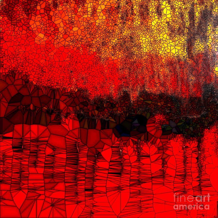 Into the Red.  2 Painting by Saundra Myles