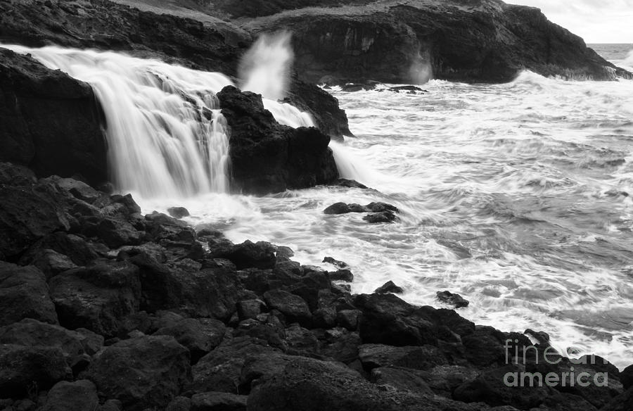 Waterfall Photograph - Into The Sea by Bob Christopher