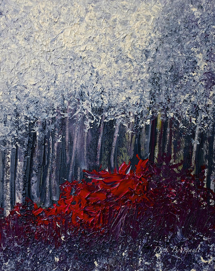 Into the Woods Painting by Dick Bourgault