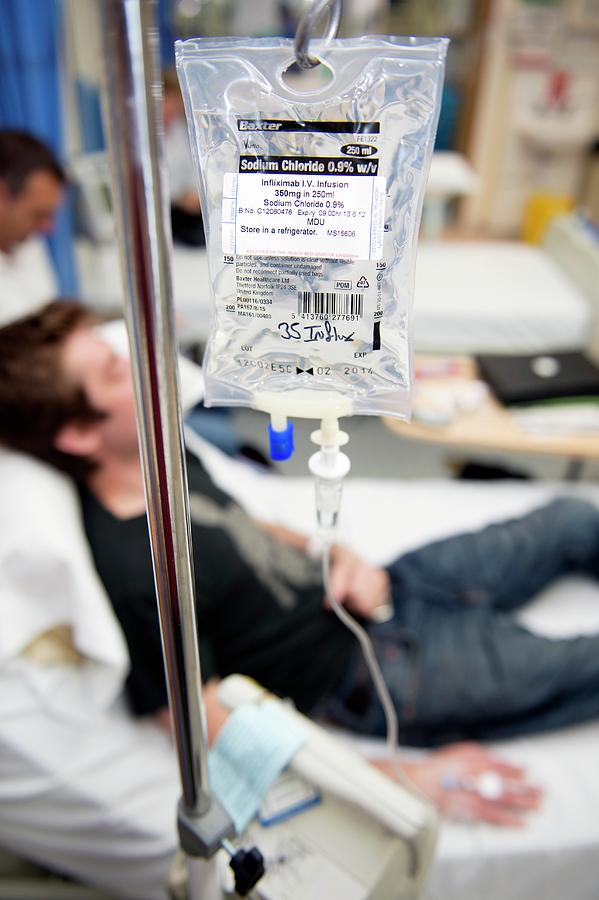 Intravenous Photograph - Intravenous Drip Bag by Dr P. Marazzi/science Photo Library Intravenous Photograph - Intravenous Drip Bag by Dr P. Marazzi/science Photo Library