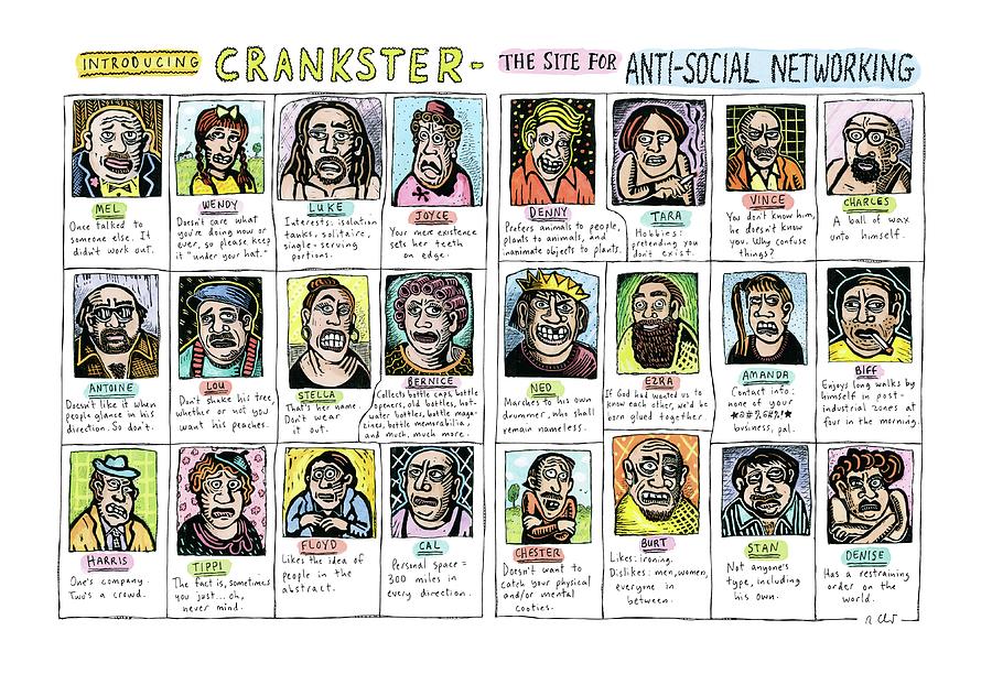 Introducing Crankster - The Site For Anti-social Drawing by Roz Chast