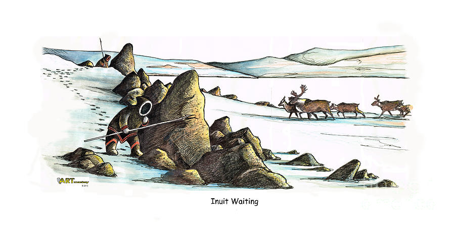 Inuit Waiting Painting by Art MacKay