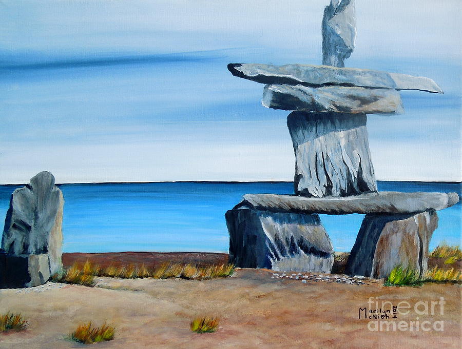 Inukshuk 2 Painting by Marilyn McNish