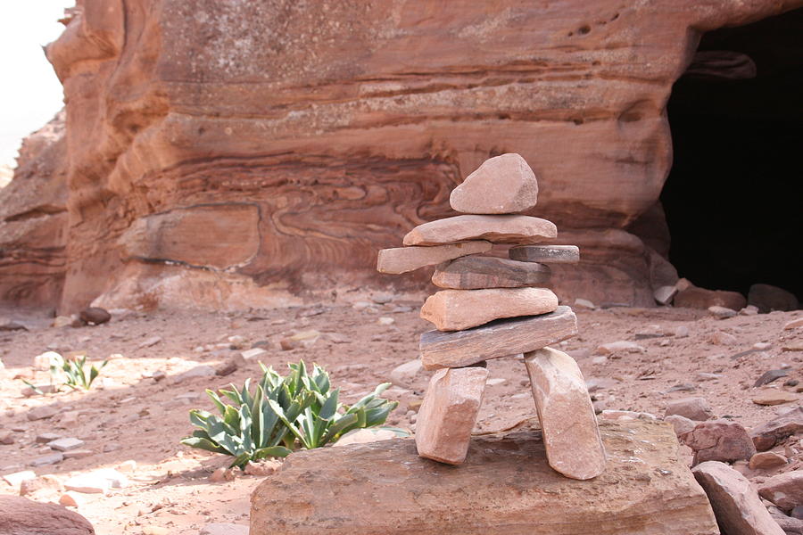 Inukshuk Now in Petra Photograph by Betty-Anne McDonald
