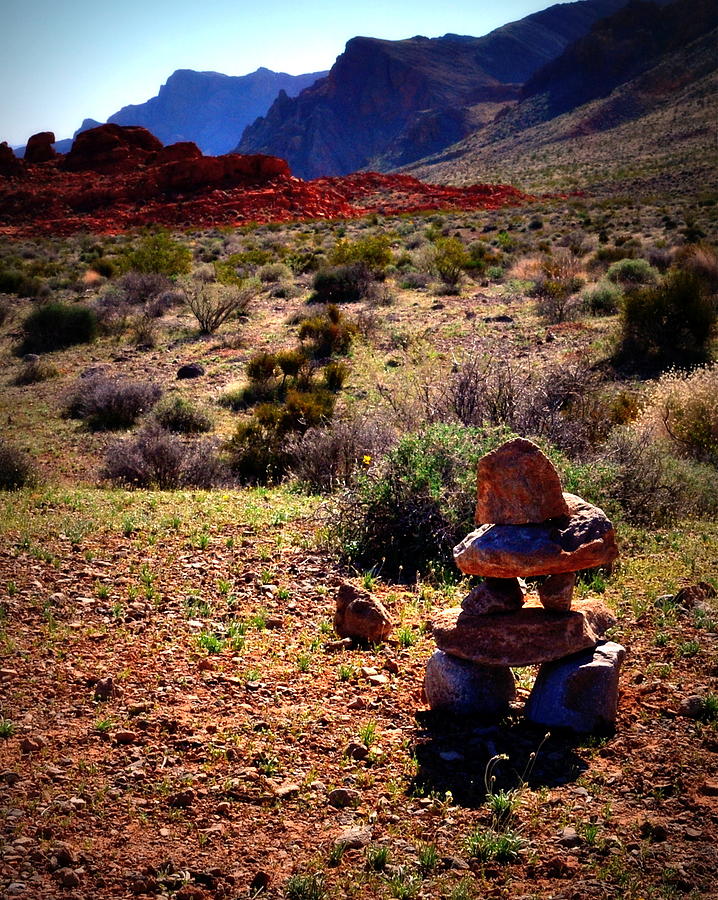 Inuksuk in the Desert Photograph by Katy Hawk